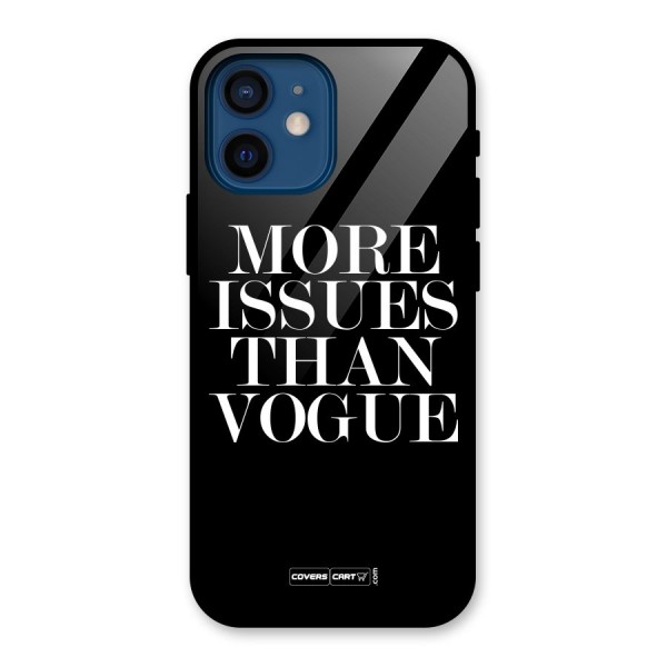 More Issues than Vogue (Black) Glass Back Case for iPhone 12 Mini