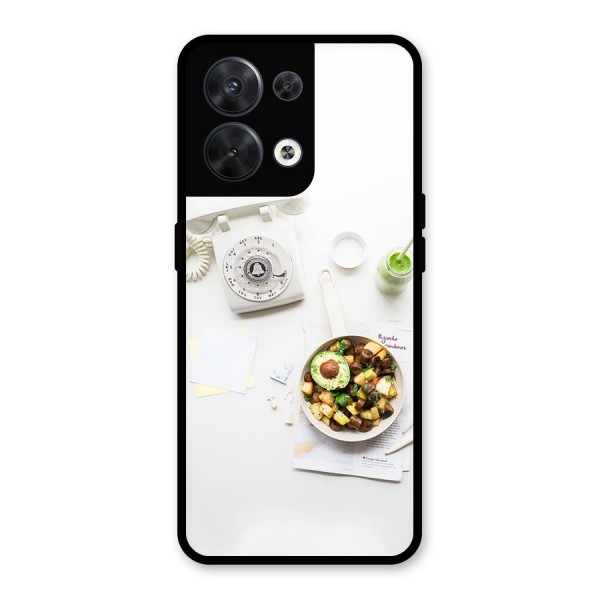 Morning Breakfast Glass Back Case for Oppo Reno8 5G