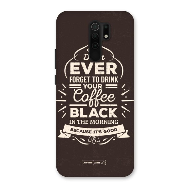 Morning Coffee Love Back Case for Redmi 9 Prime