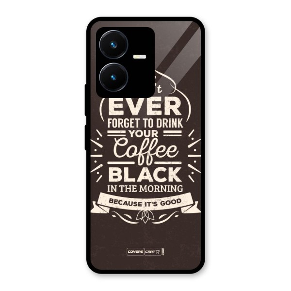 Morning Coffee Love Glass Back Case for Vivo Y22