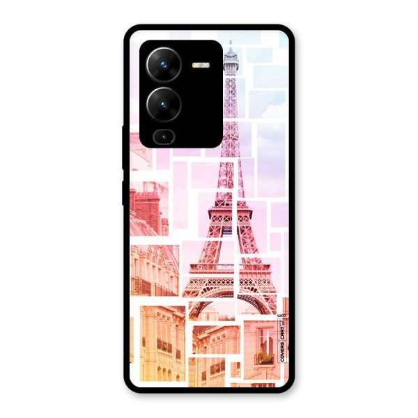 Mosiac City Glass Back Case for Vivo V25 Pro