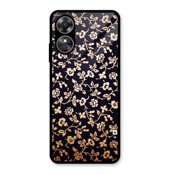 Most Beautiful Floral Glass Back Case for Oppo A17