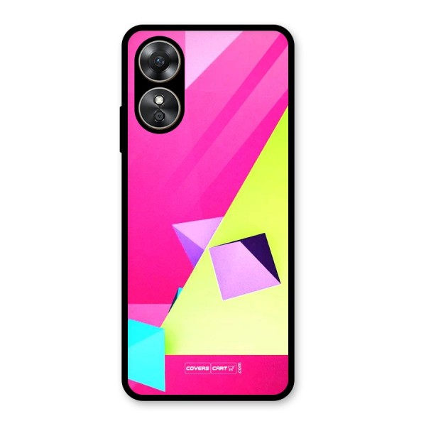 Motion Triangles Glass Back Case for Oppo A17