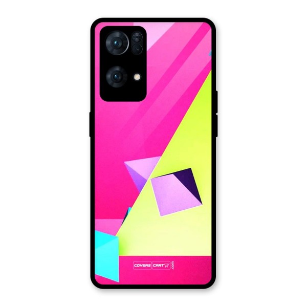 Motion Triangles Glass Back Case for Oppo Reno7 Pro 5G