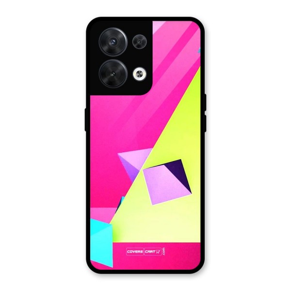 Motion Triangles Glass Back Case for Oppo Reno8 5G