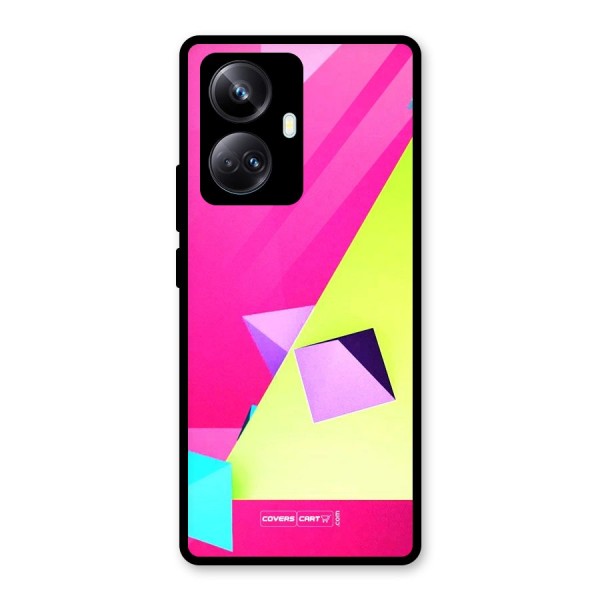 Motion Triangles Glass Back Case for Realme 10 Pro Plus