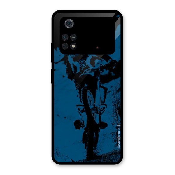 Moto Combat Glass Back Case for Poco M4 Pro 4G