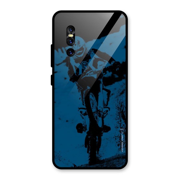 Moto Combat Glass Back Case for Vivo V15 Pro