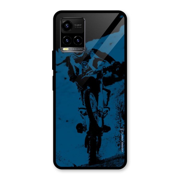 Moto Combat Glass Back Case for Vivo Y21 2021