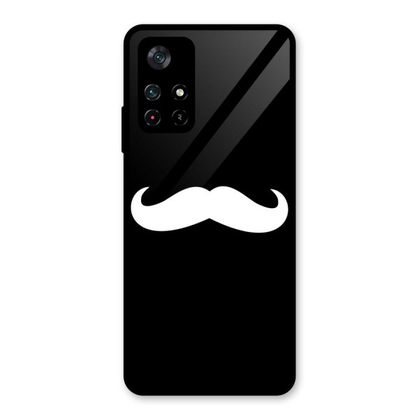 Moustache Love Glass Back Case for Poco M4 Pro 5G