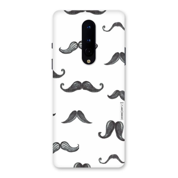 Moustache Pattern (Black) Back Case for OnePlus 8