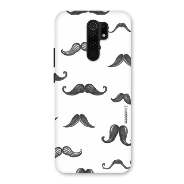 Moustache Pattern (Black) Back Case for Redmi 9 Prime