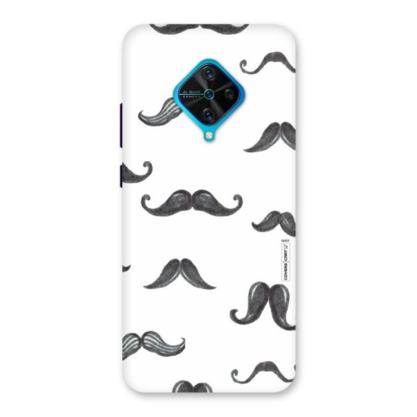 Moustache Pattern (Black) Back Case for Vivo S1 Pro