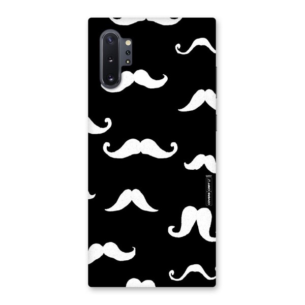 Moustache Pattern (White) Back Case for Galaxy Note 10 Plus