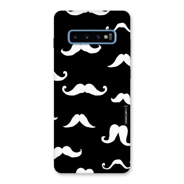 Moustache Pattern (White) Back Case for Galaxy S10 Plus