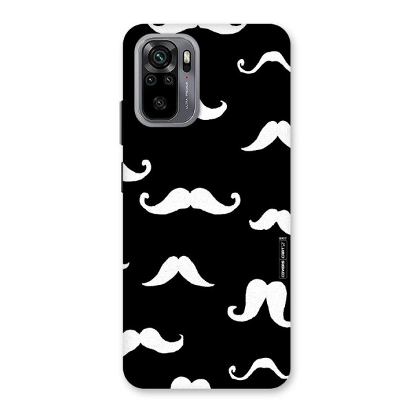 Moustache Pattern (White) Back Case for Redmi Note 10