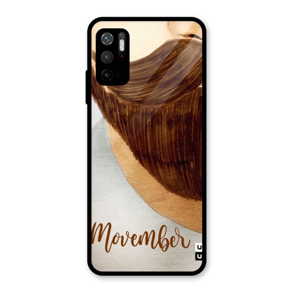 Movember Moustache Glass Back Case for Poco M3 Pro 5G