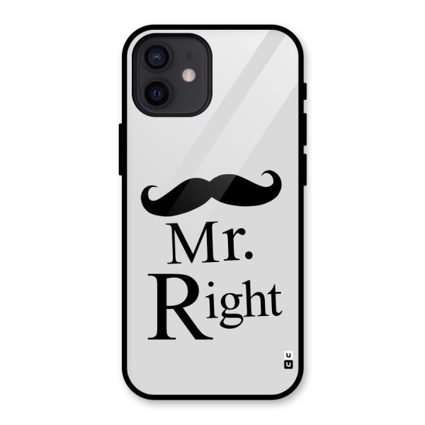 Mr. Right. Glass Back Case for iPhone 12