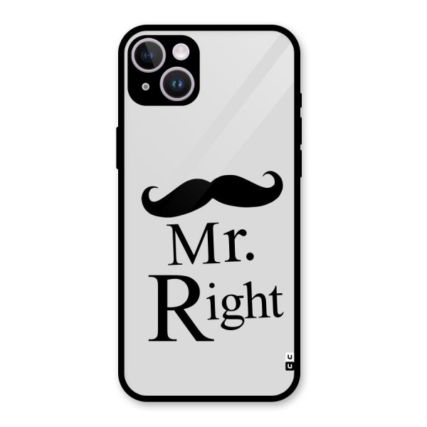 Mr. Right. Glass Back Case for iPhone 14 Plus