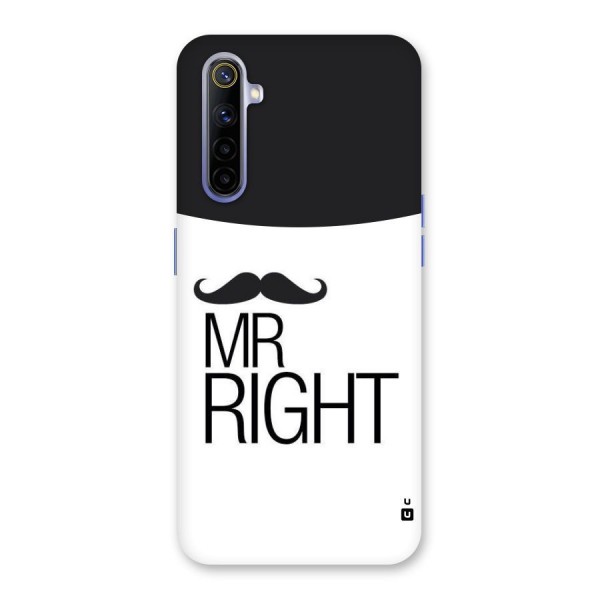 Mr. Right Moustache Back Case for Realme 6i