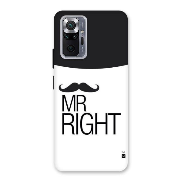 Mr. Right Moustache Back Case for Redmi Note 10 Pro