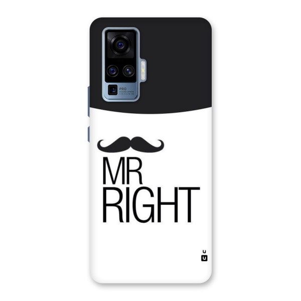 Mr. Right Moustache Back Case for Vivo X50 Pro