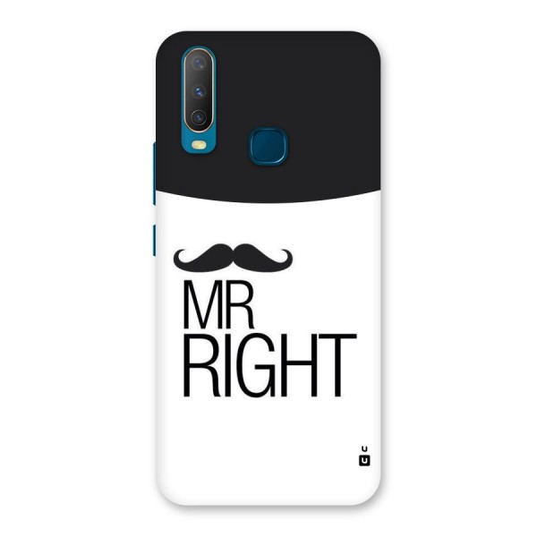 Mr. Right Moustache Back Case for Vivo Y12