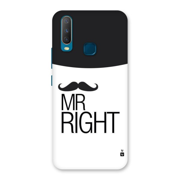 Mr. Right Moustache Back Case for Vivo Y15