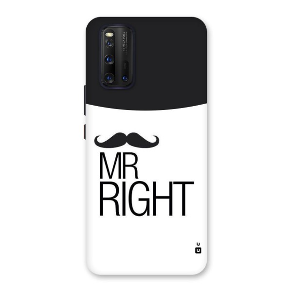 Mr. Right Moustache Back Case for Vivo iQOO 3