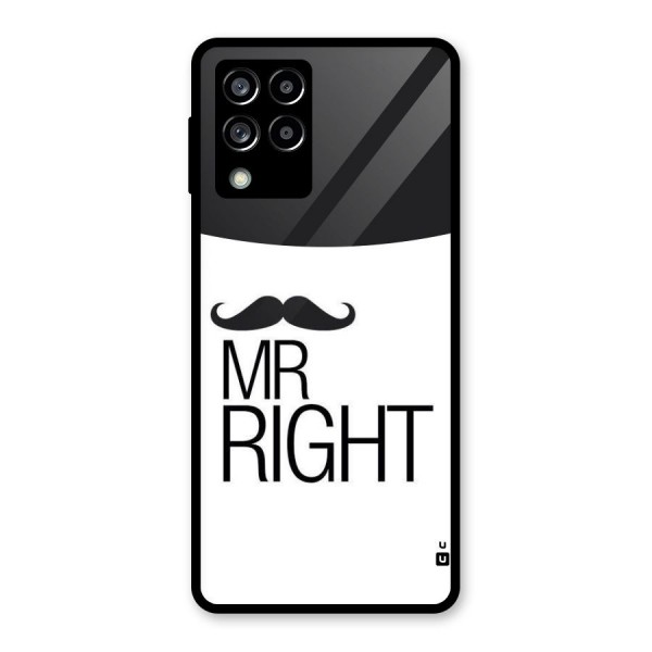 Mr. Right Moustache Glass Back Case for Galaxy M53 5G