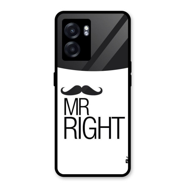 Mr. Right Moustache Glass Back Case for Oppo K10 (5G)