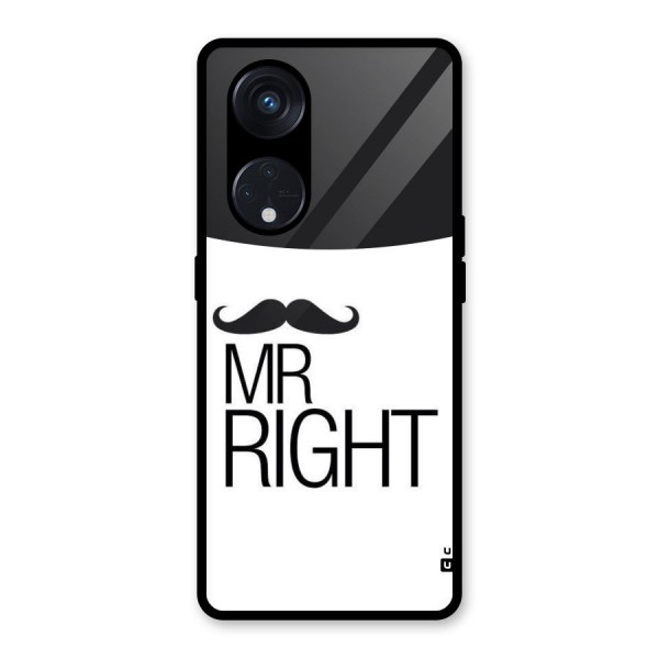 Mr. Right Moustache Glass Back Case for Reno8 T 5G