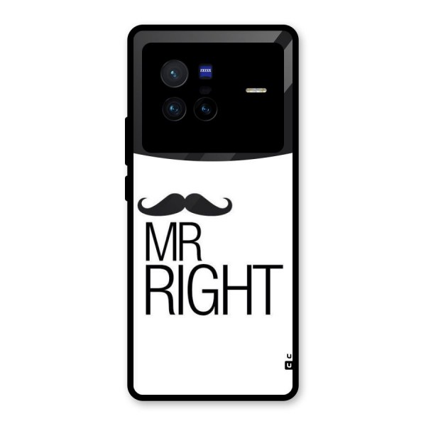 Mr. Right Moustache Glass Back Case for Vivo X80