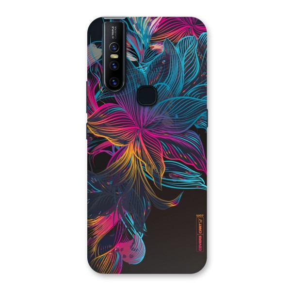 Multi-Colour Flowers Back Case for Vivo V15