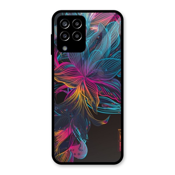 Multi-Colour Flowers Glass Back Case for Galaxy M33