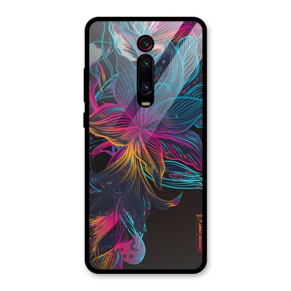 Multi-Colour Flowers Glass Back Case for Redmi K20 Pro