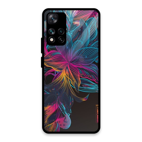 Multi-Colour Flowers Glass Back Case for Xiaomi 11i HyperCharge 5G