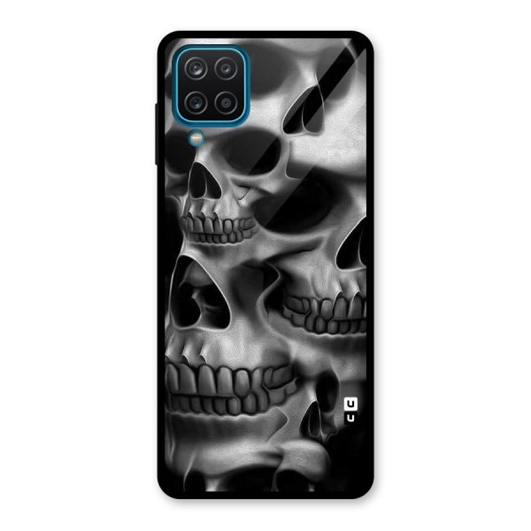 Multiple Skulls Glass Back Case for Galaxy A12