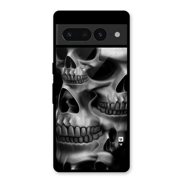 Multiple Skulls Glass Back Case for Google Pixel 7 Pro