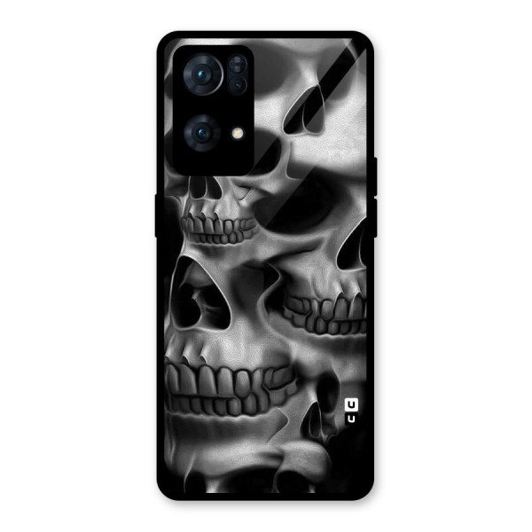 Multiple Skulls Glass Back Case for Oppo Reno7 Pro 5G