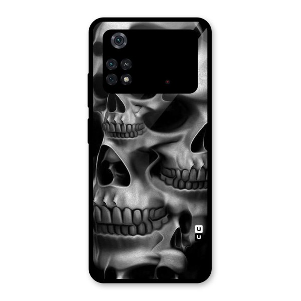 Multiple Skulls Glass Back Case for Poco M4 Pro 4G