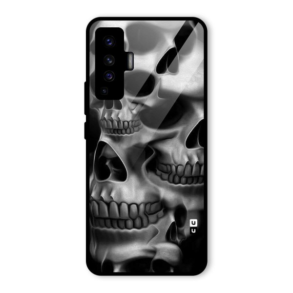 Multiple Skulls Glass Back Case for Vivo X50