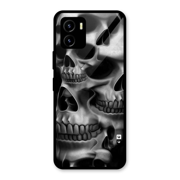 Multiple Skulls Glass Back Case for Vivo Y15s