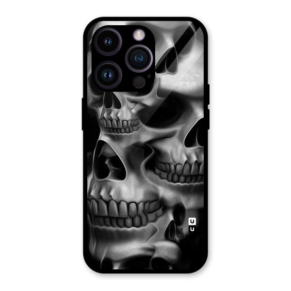 Multiple Skulls Glass Back Case for iPhone 14 Pro