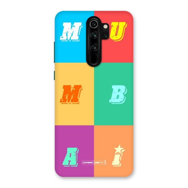 Mumbai Alphabets Back Case for Redmi Note 8 Pro