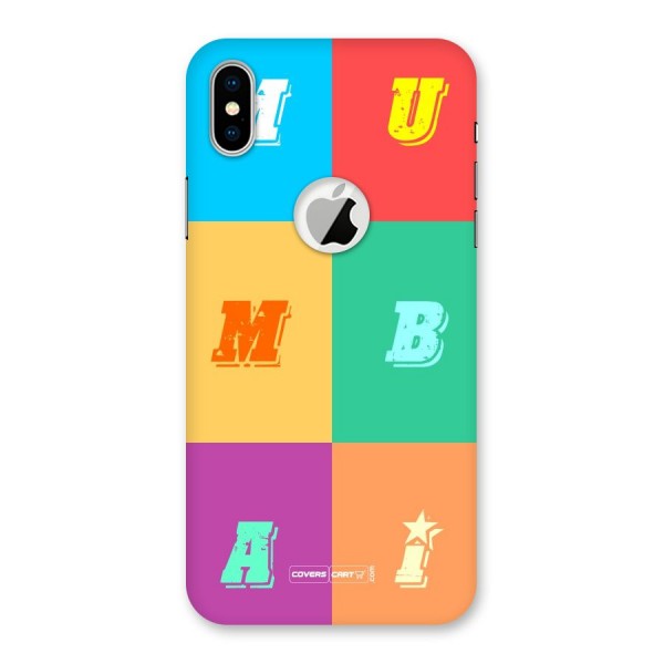 Mumbai Alphabets Back Case for iPhone XS Logo Cut