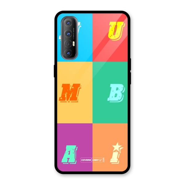 Mumbai Alphabets Glass Back Case for Oppo Reno3 Pro