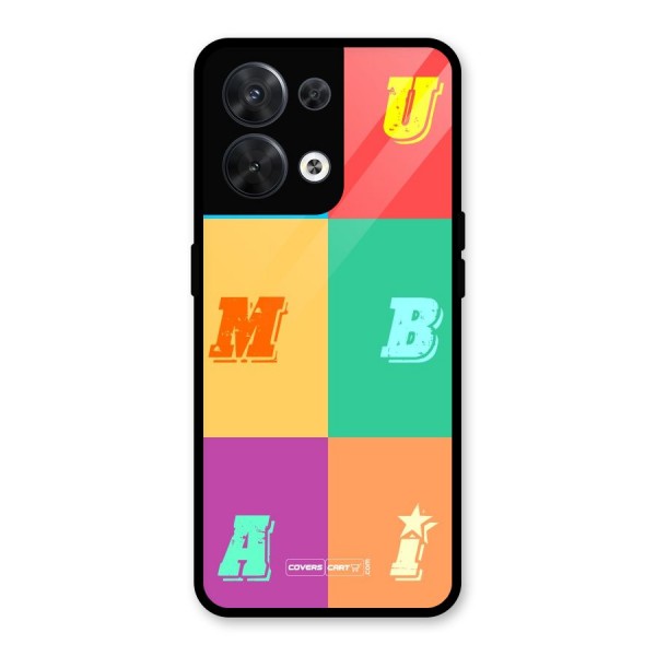 Mumbai Alphabets Glass Back Case for Oppo Reno8 5G