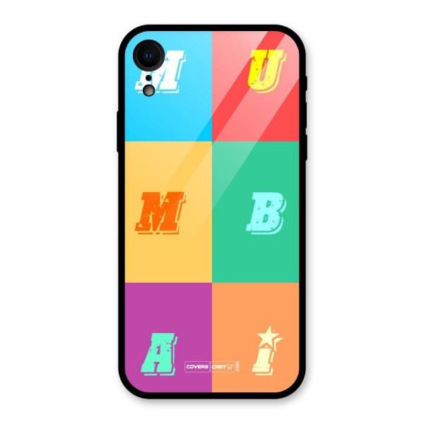 Mumbai Alphabets Glass Back Case for XR