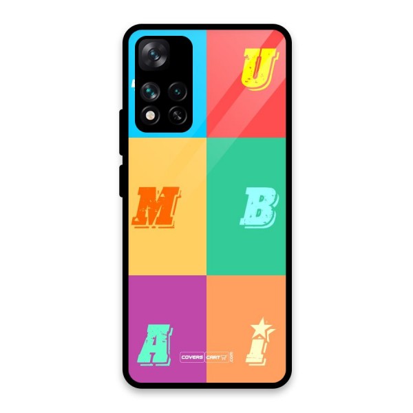 Mumbai Alphabets Glass Back Case for Xiaomi 11i HyperCharge 5G